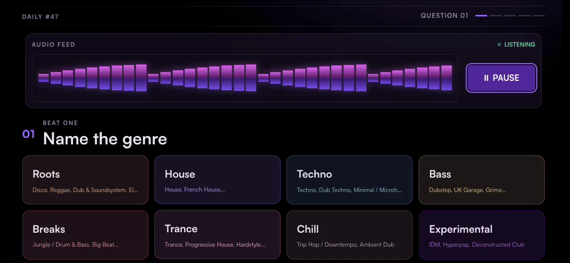 Track ID waveform and controls for identifying a real record