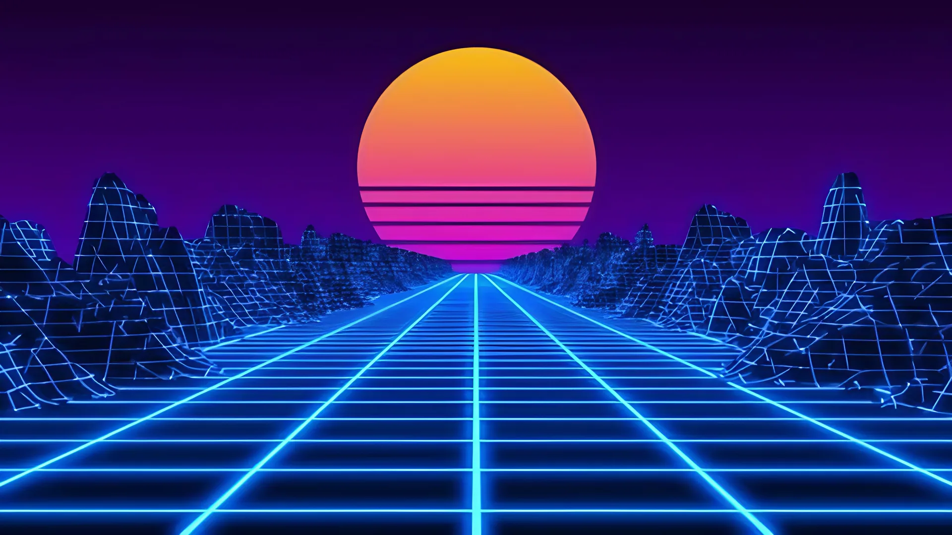 Vaporwave studio setup with vintage hardware synth and CRT monitor displaying retro waveforms
